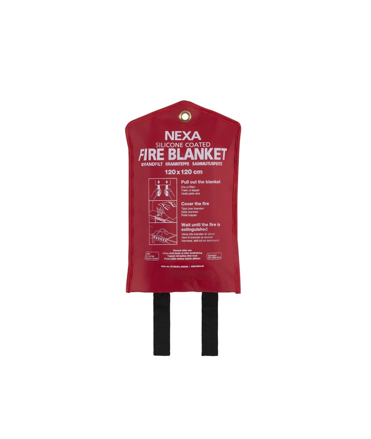 Brandfilt silikon röd fb-120 r 120x120cm