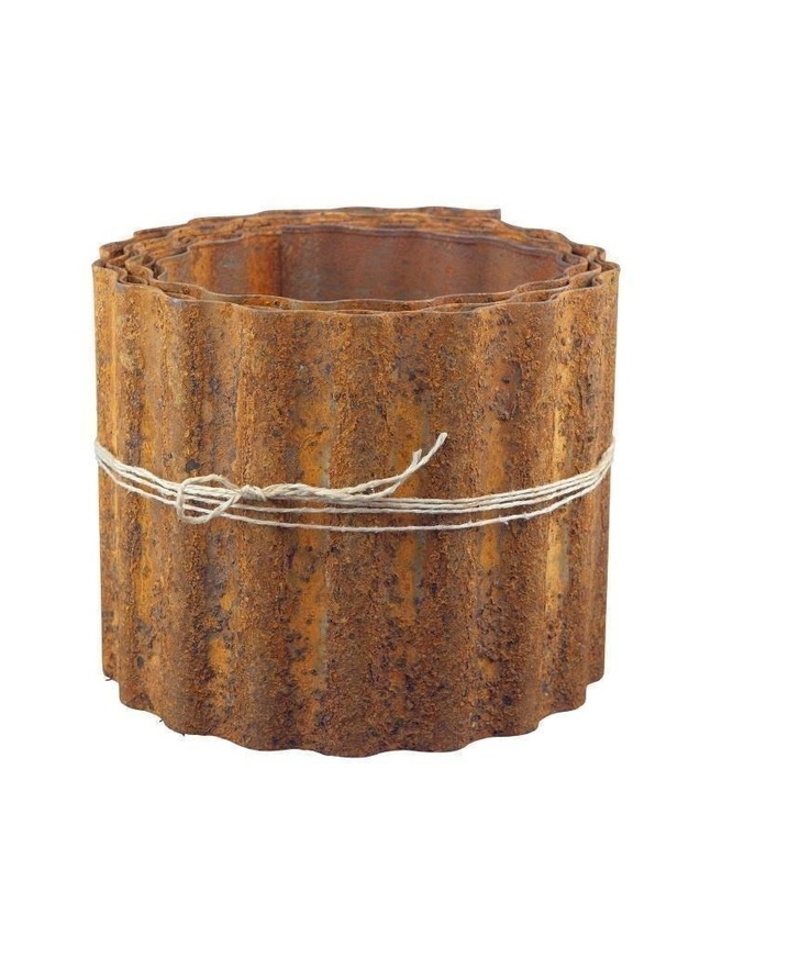 Rabatt&gräskantlist veckad Obehandlad plåt 5m h16cm vasbo