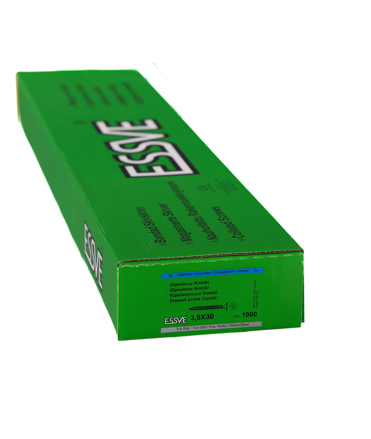 Kombiskruv bandad för Trä/stålre ph2 fzb 3,9x30 1000
