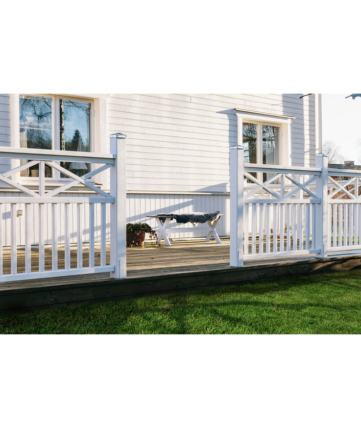 Altanräcke kryss vit 120x90cm