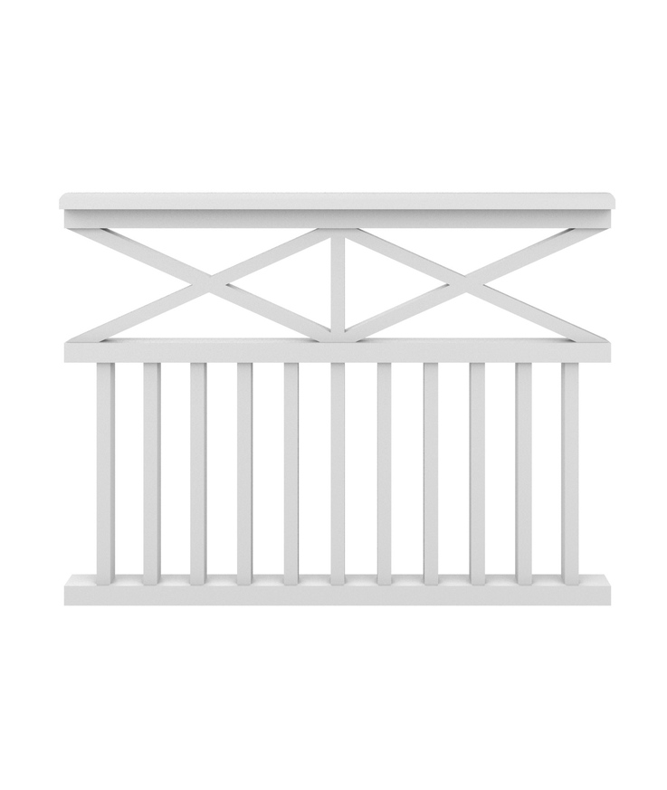 Altanräcke kryss vit 120x90cm