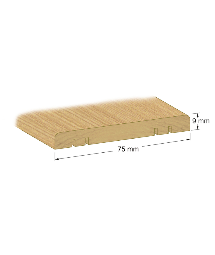 Tröskel nr114 lackad ek 9x75mm 100cm