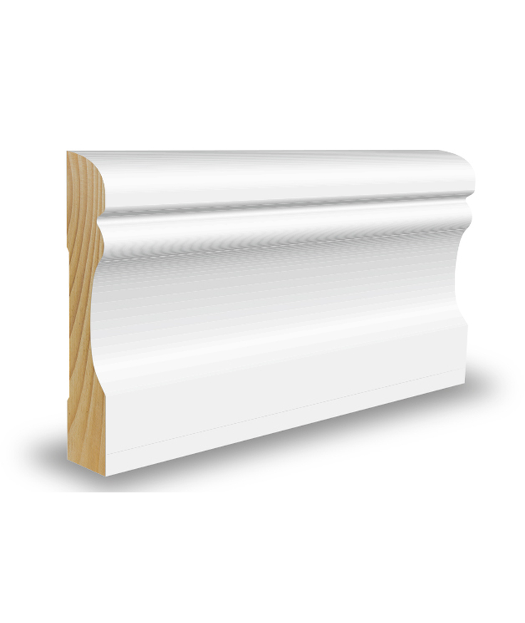 Golvlist allmoge cw803 furu Vit 21x120x3600mm