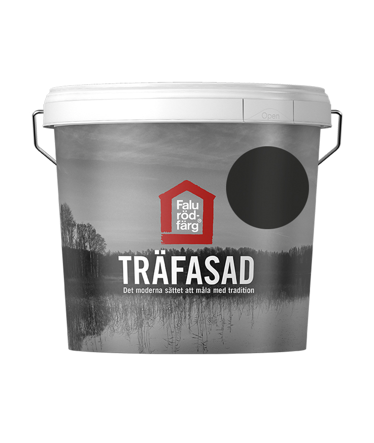 Falu rödfärg träfasad svart 10l