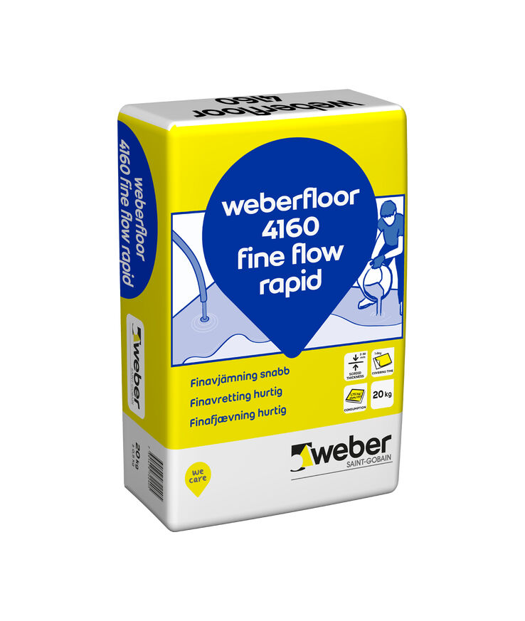 Avjämningsmassa floor 4160 Fine flow rapid 20kg