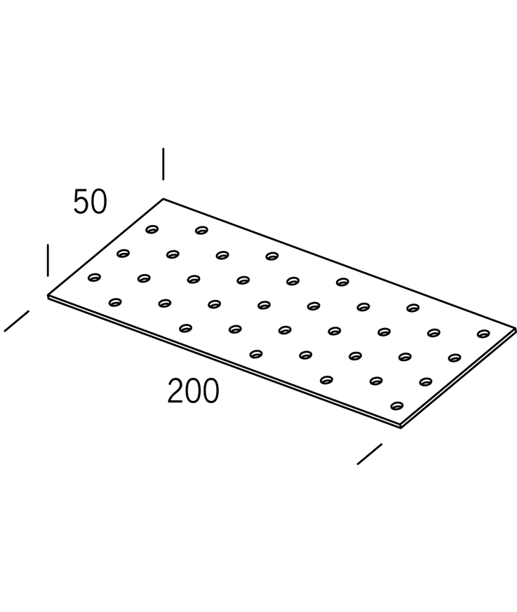 Hålplatta joma 2x50x200mm