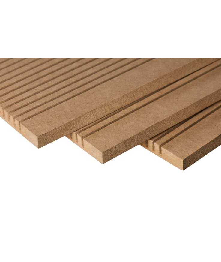 Mdf böjbar spårad längs 9x2440x1220mm