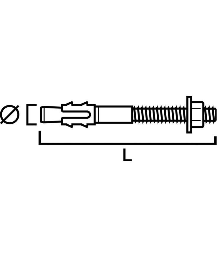 Expanderskruv m2 zink nickel Betong sb-pack m8 95/25