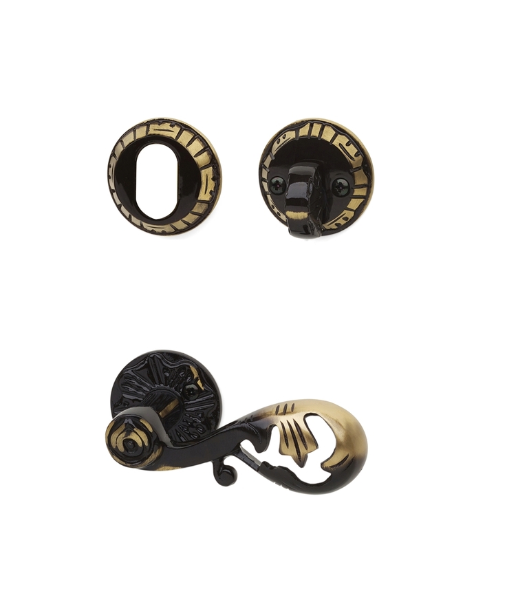 Dörrhandtag a4472 antik med Cylindervred+ring