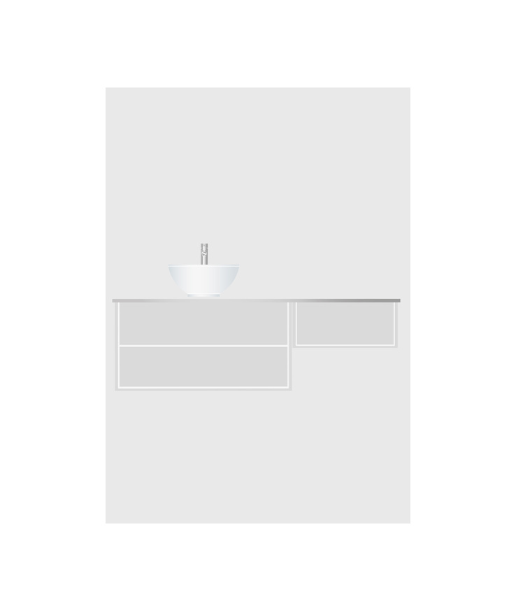 Kommod edge 1600 1000 m 600 Modul vit