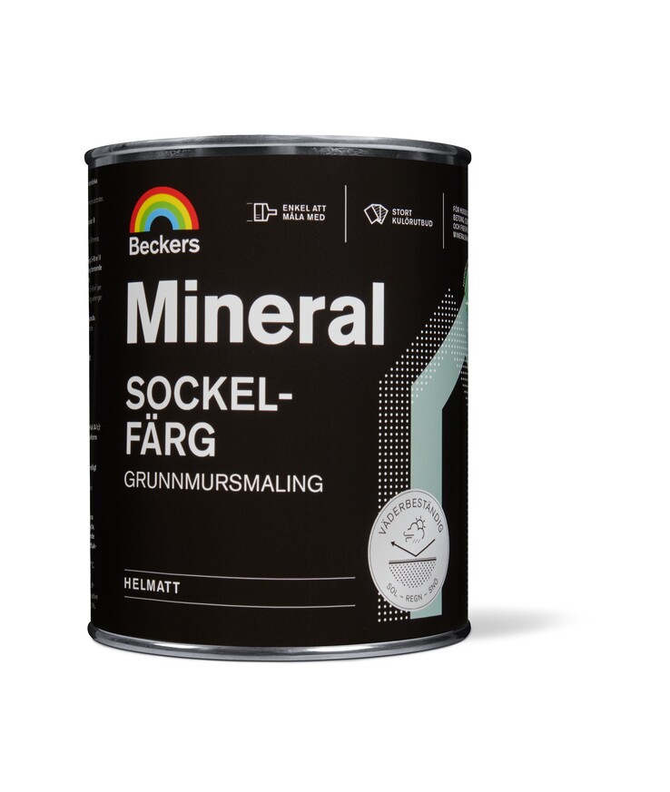 Sockelfärg mineral 531 grafit 1l