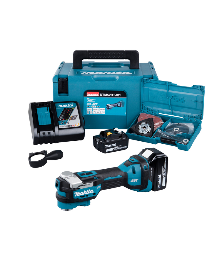 Multiverktyg dtm52rtjx1 Makita 18v 2x5,0ah laddare