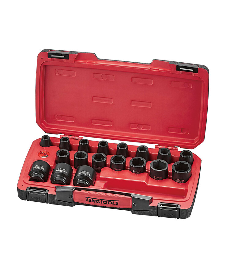 Krafthylssats t9222 mm 1/2 22 delar