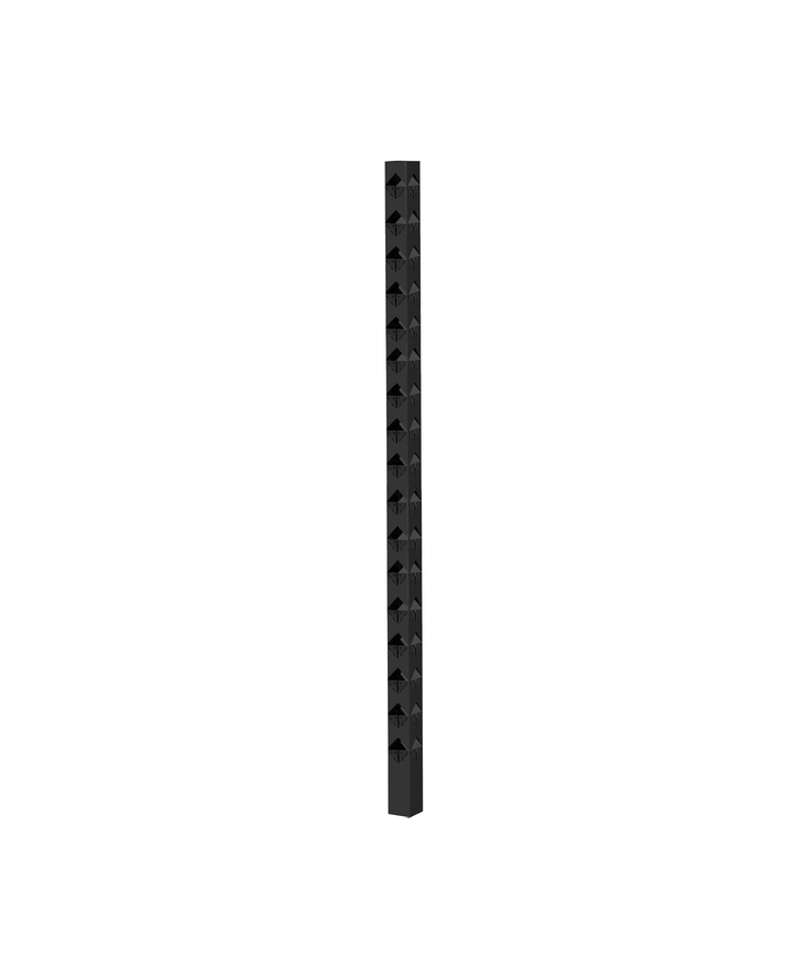 Staket öckerö hörn svart 1770mm 70x70mm