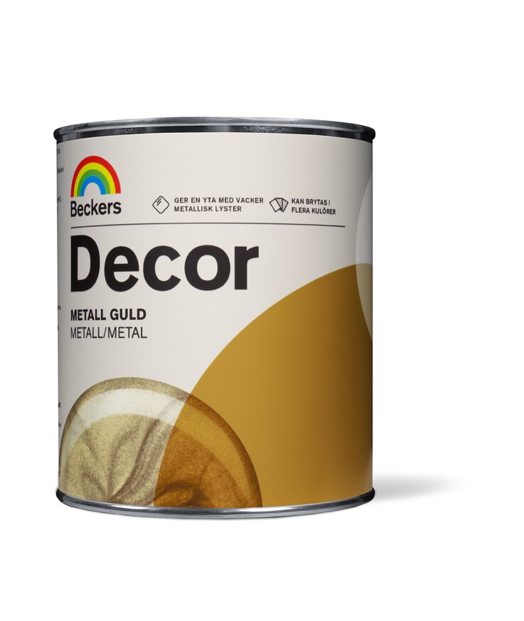 Dekorfärg decor metall guld 0,75l