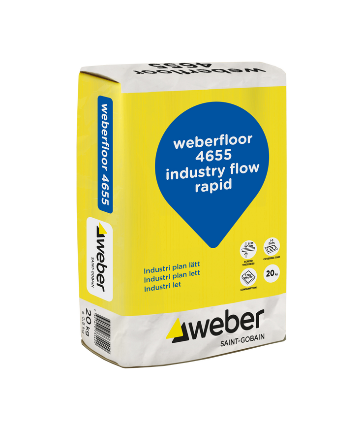 Avjämningsmassa floor 4655 Industry flow rapid 20kg