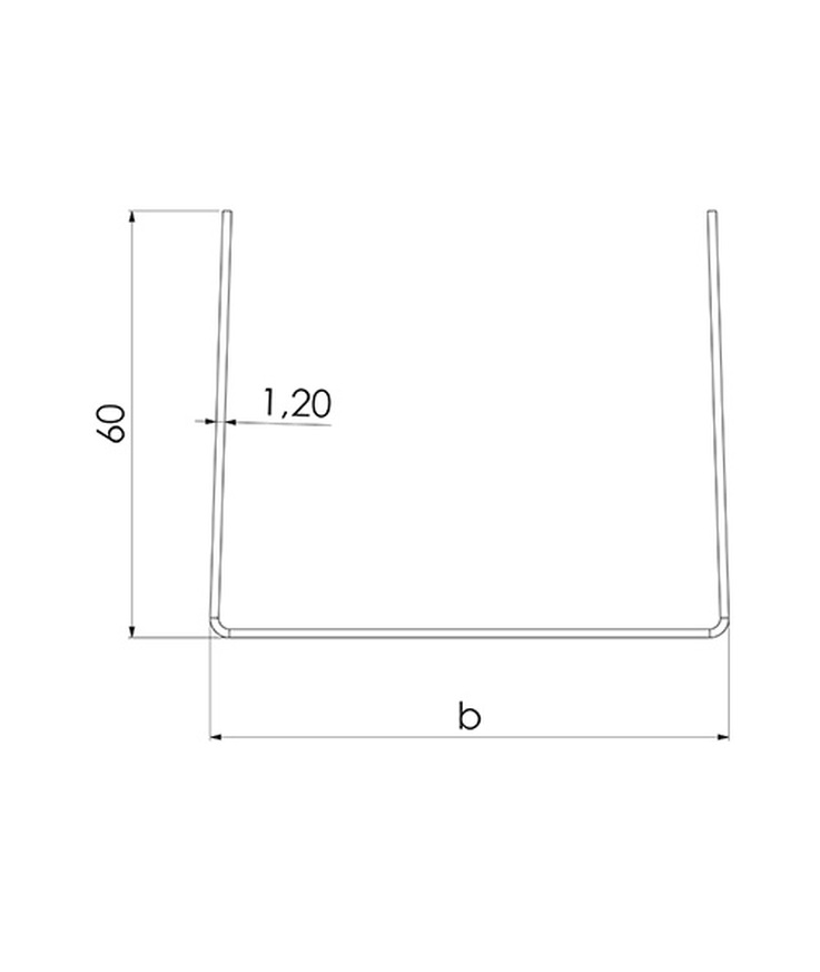 Förstärkningsskena gfs 70 Gyproc 2500mm