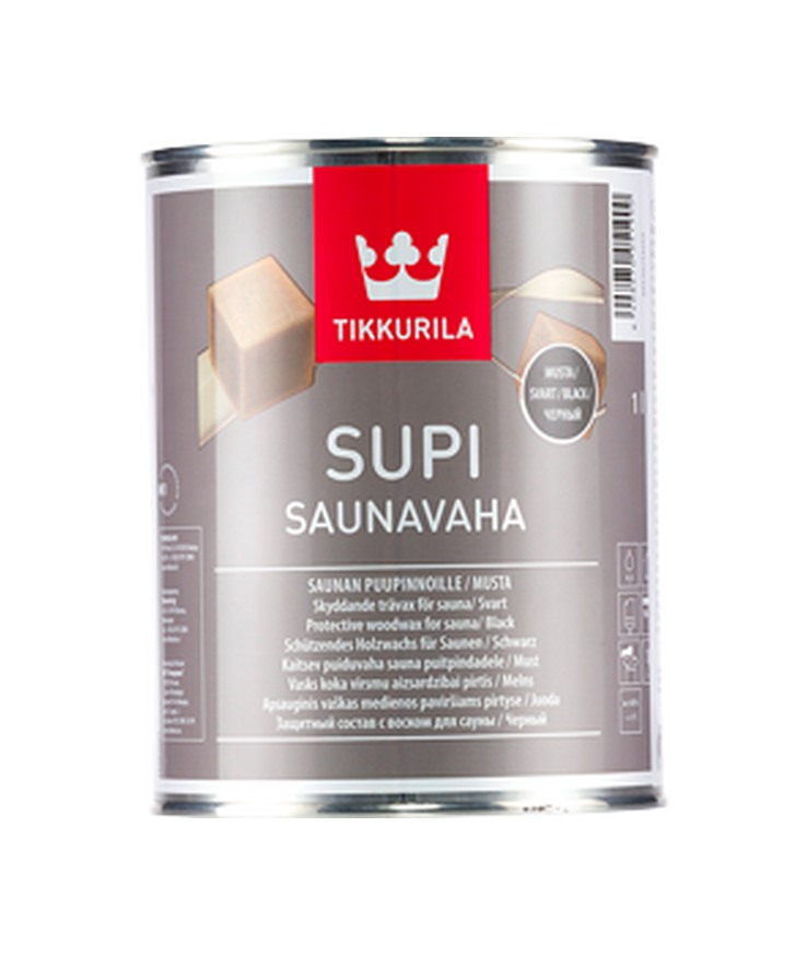 Bastuvax supi saunavaha svart 1l