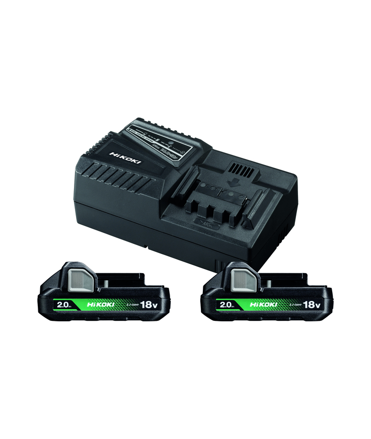 Batteriset 2xbsl1820m/laddare Hikoki 18v slide 2ah