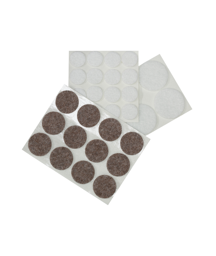 Möbeltass filt själhäftande Vit 20mm