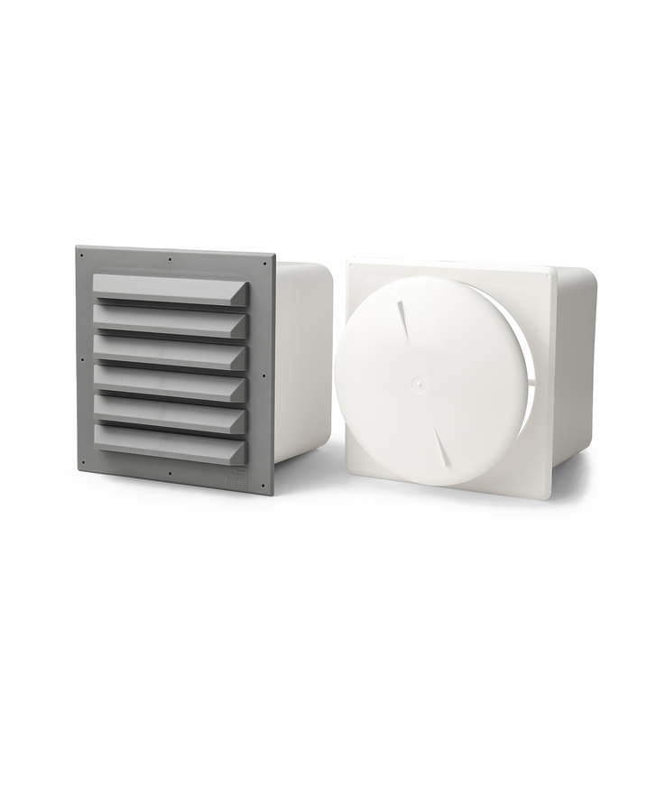 Blockventil 286 grå/vit 150mm
