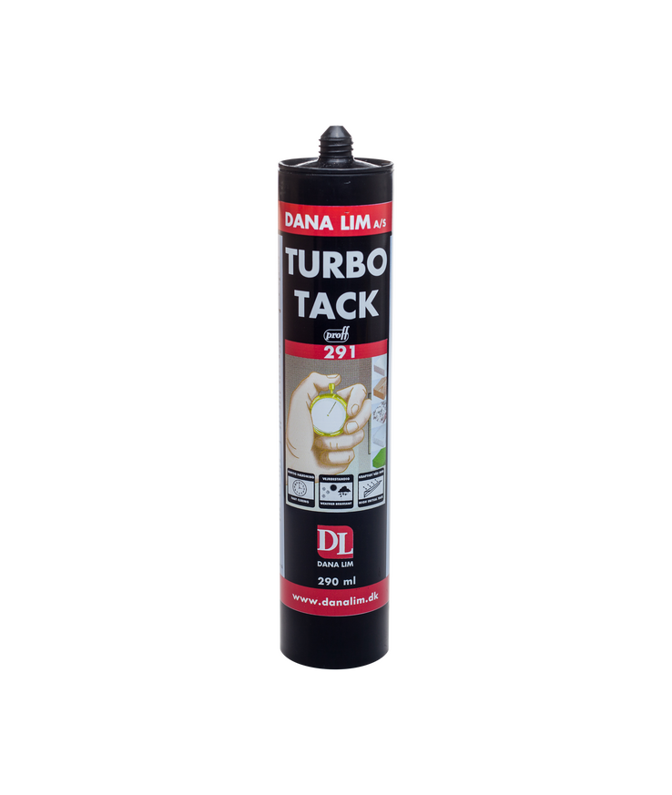 Montagelim turbo tack 291 vit 290ml