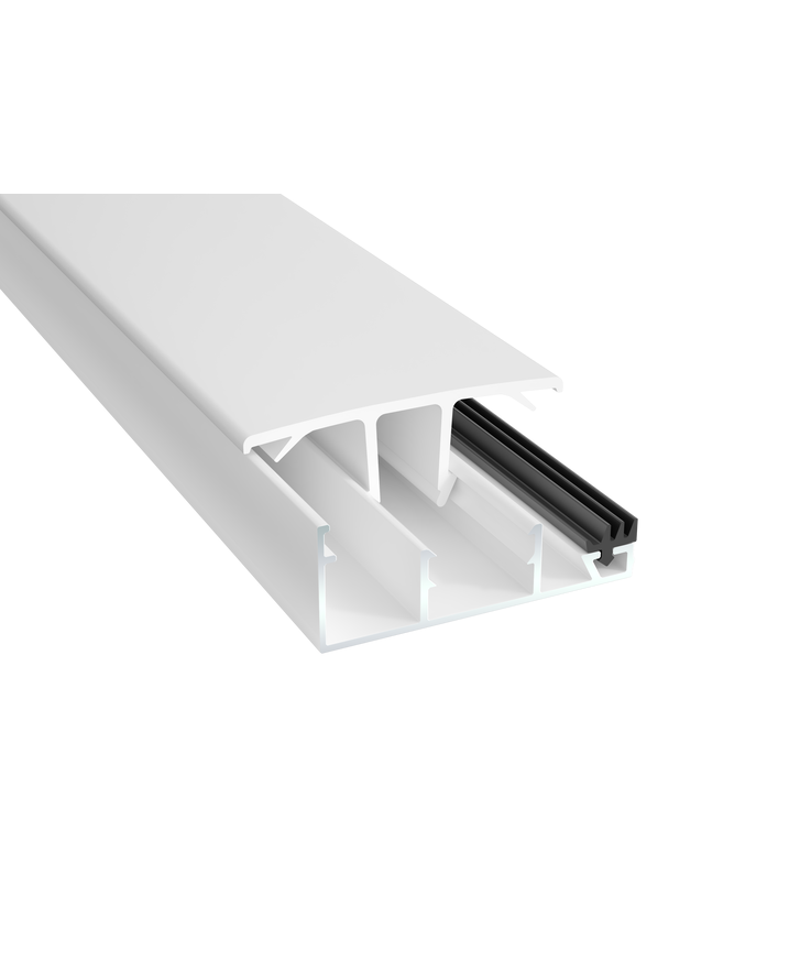 Kantprofil plasttak vit 10mm 5000mm