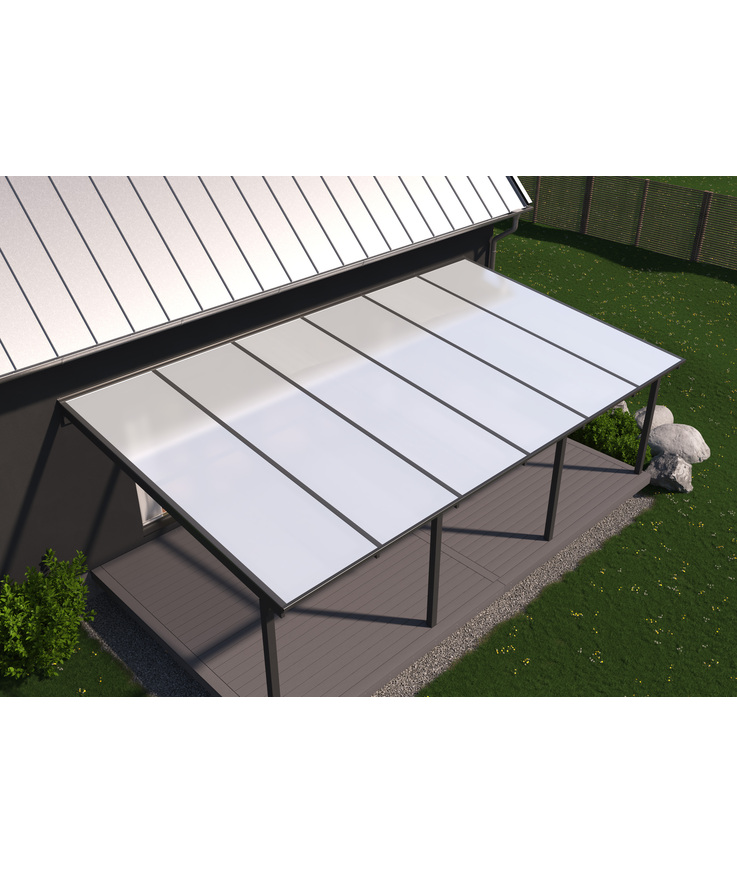 Framkantsprofil plasttak svart Alu 16mm 3780mm