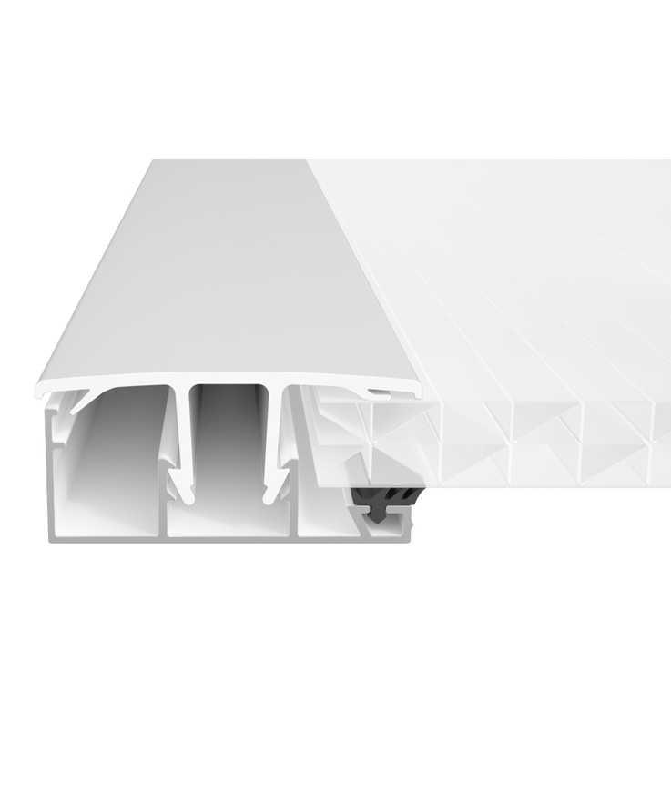 Kantprofil plasttak vit 10mm 5000mm