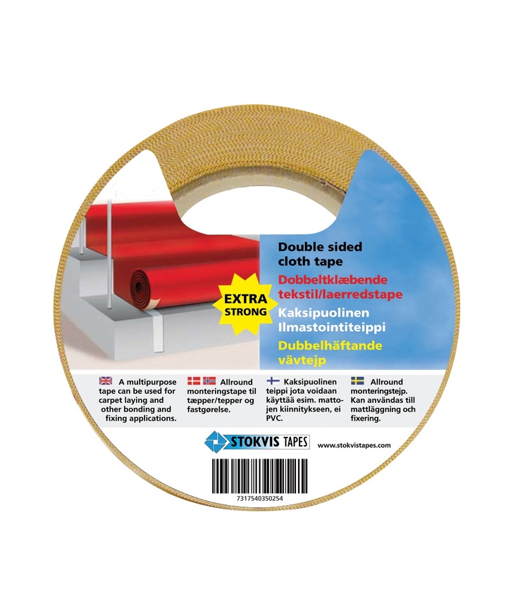 Vävtejp dubbelhäftande stark 50mm