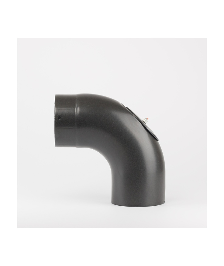 Rörböj emaljerad för Kaminanslutning 90 gr 150mm gr