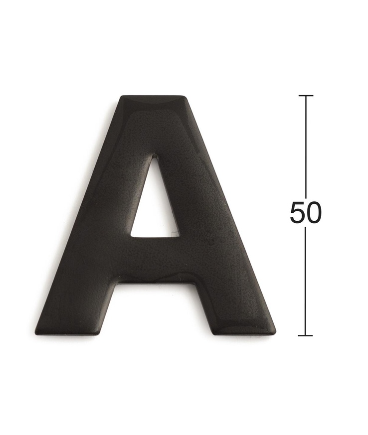 Bokstav självhäftande a svart 50mm