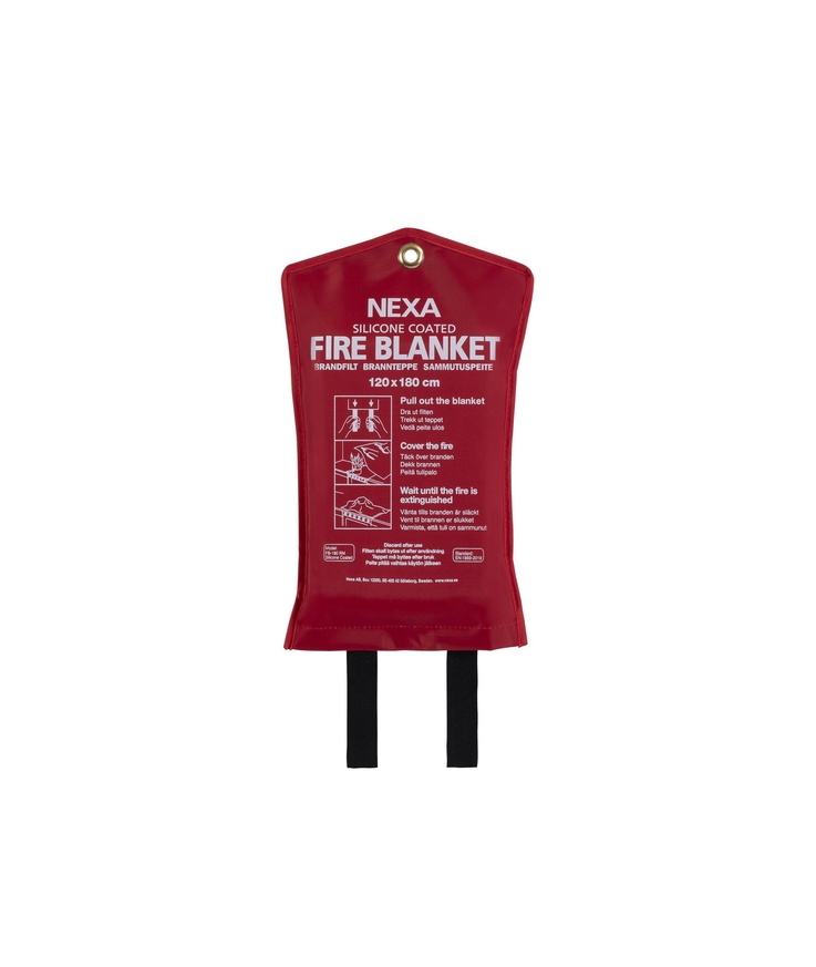 Brandfilt silikon röd fb-180 r 120x180cm