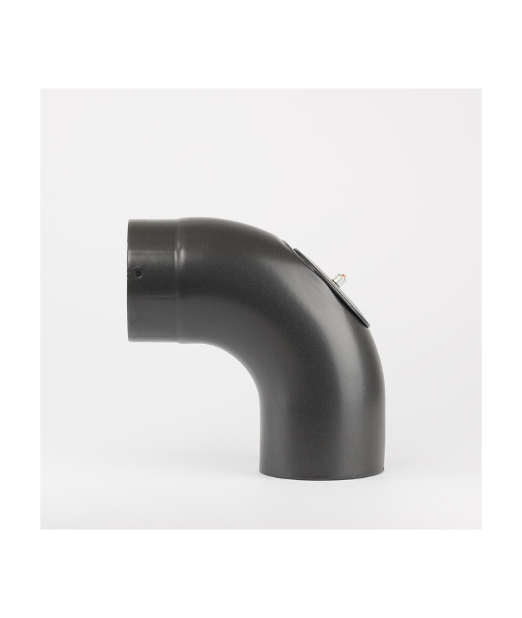 Rörböj emaljerad för Kaminanslutning 90 gr 150mm gr