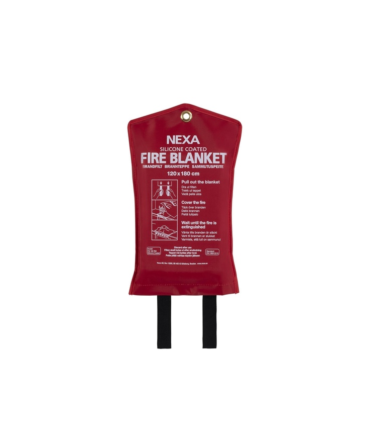 Brandfilt silikon röd fb-180 r 120x180cm