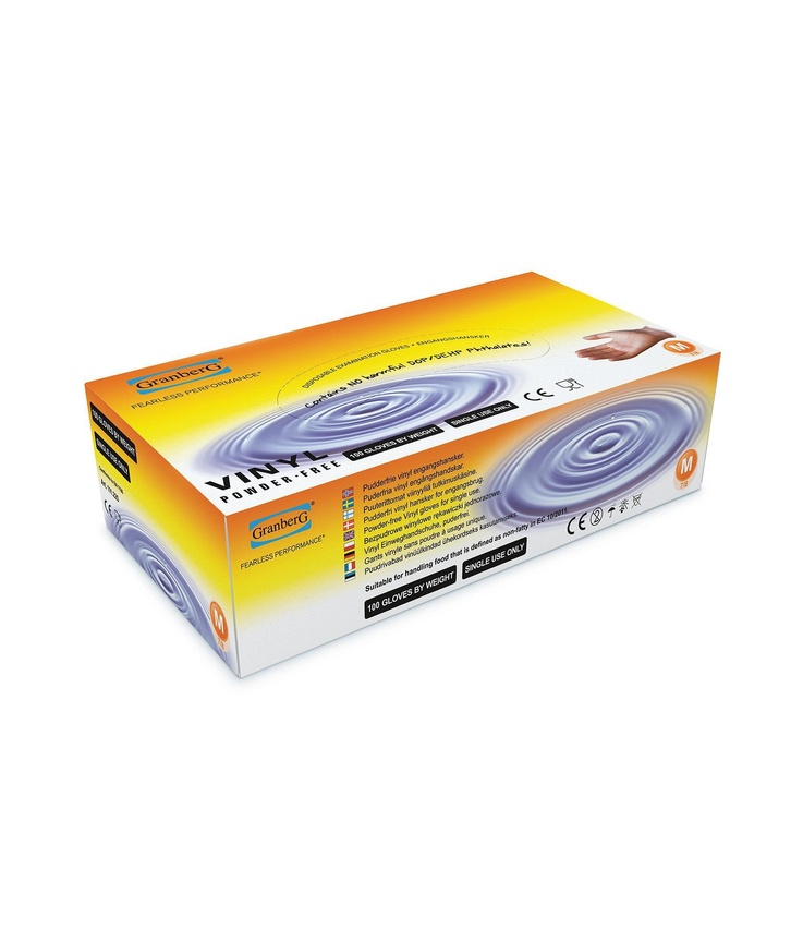 Handske engång granberg vinyl Stl m