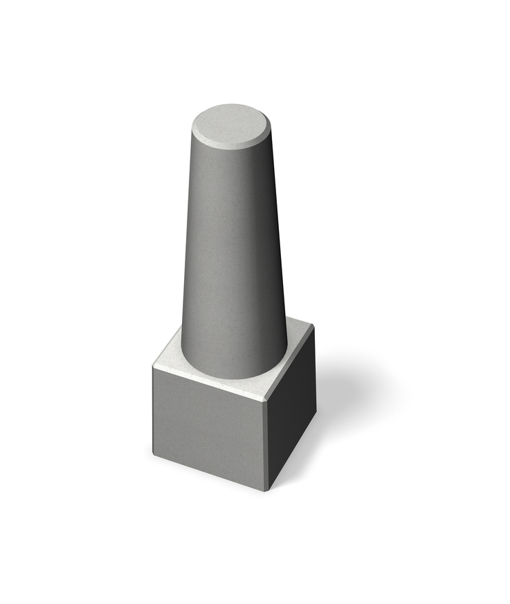 Betongpollare benders trind Grå h1100mm