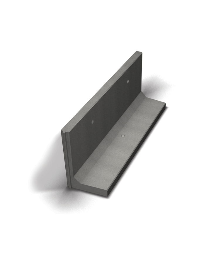 Stödmurelement l-stöd 4kn grå 600x2000mm 2866607a