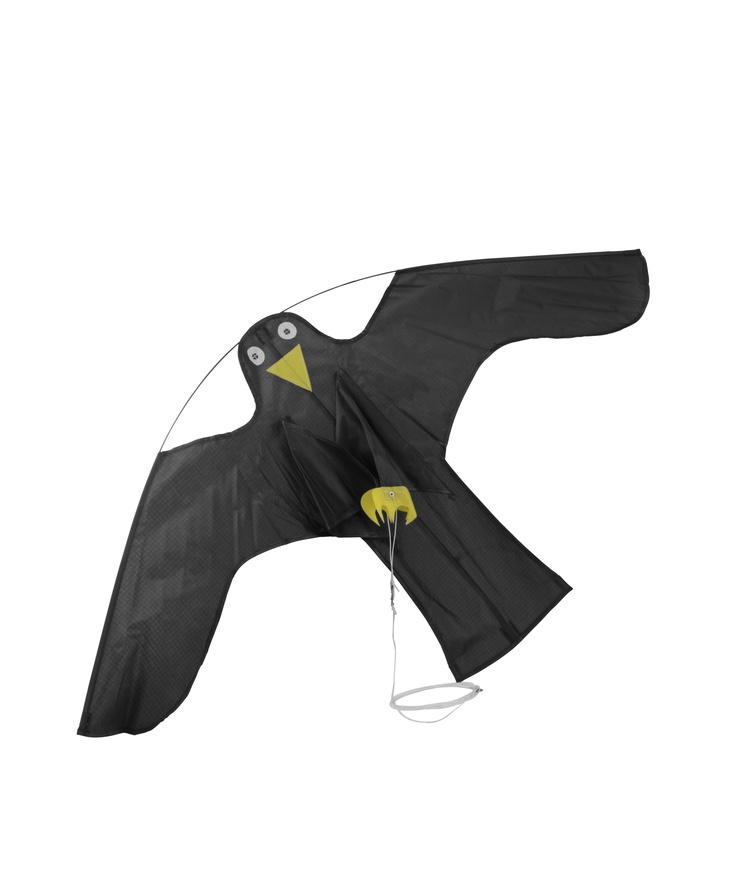 Fågelskrämma drake/duvhök inkl 4m teleskopstång+fästen