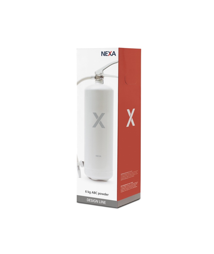 Brandsläckare vit 6kg pulver 43a 233b c nexa