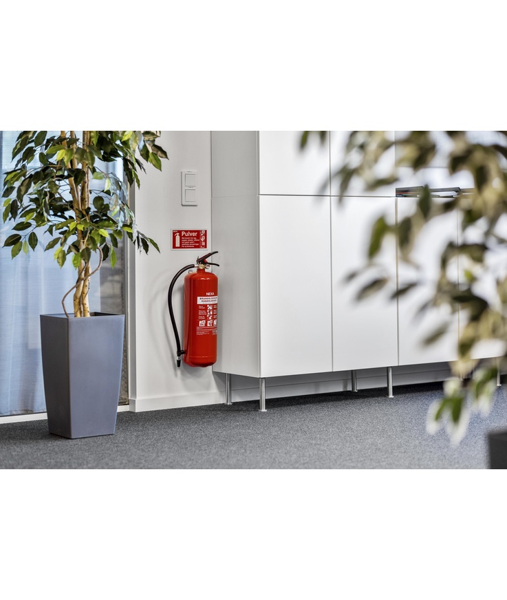 Brandsläckare röd 6kg pulver 43a 233b c nexa