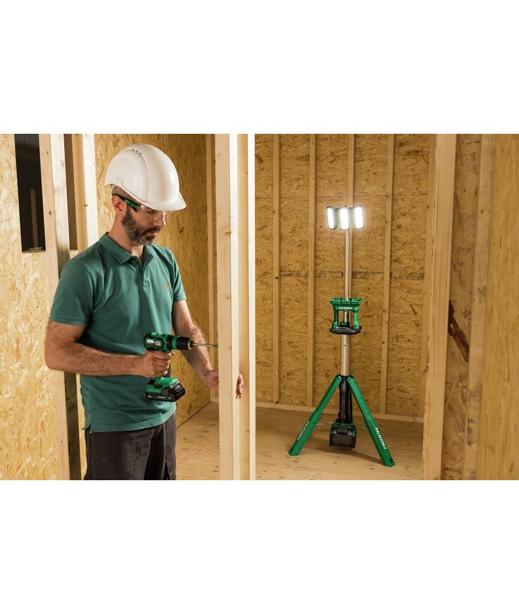 Arbetslampa ub18dg hikoki 18v 4000lm m/stativ solo