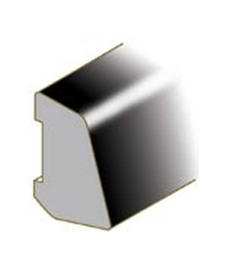 Smyglist svart plast 10x16mm 250cm