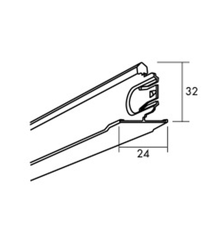 Tvärprofil connect t24 600mm Vit