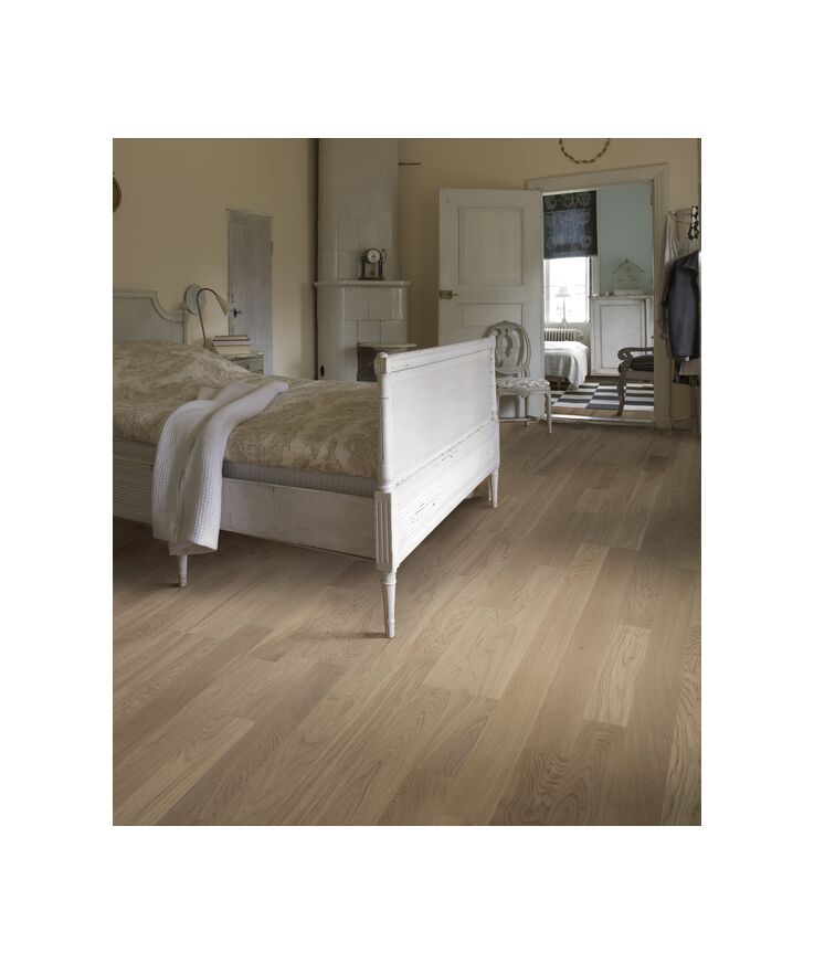 Parkett ek portofino mattlack Vit 15mm