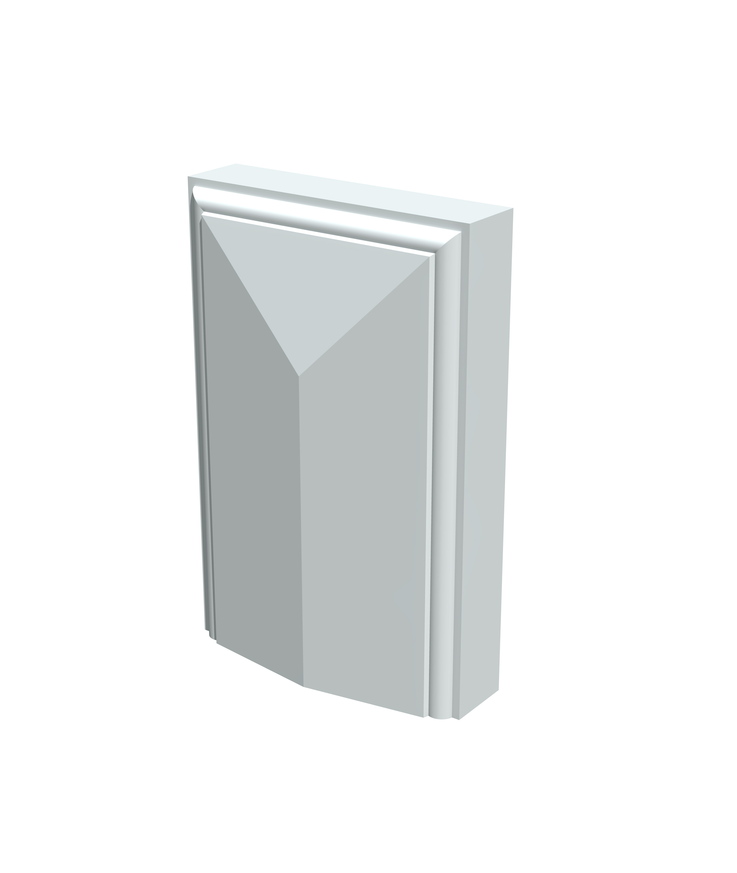 Golvkloss för foder vitmålad S 0502-y 33x99x150mm