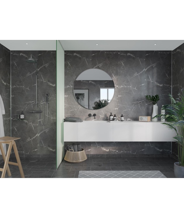 Väggskiva fibo 2272-m00 s Black marble 10x620x2400mm