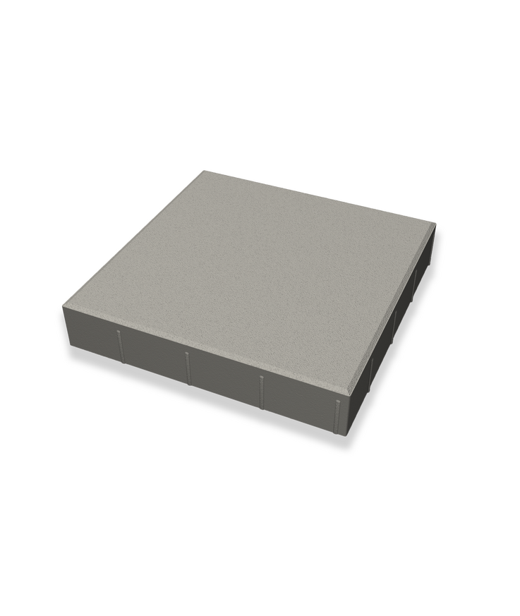 Helplatta star x fasad grå 350x350x65mm