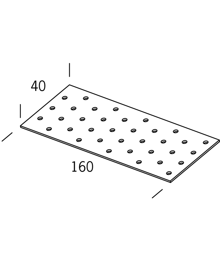 Hålplatta joma 2x40x160mm