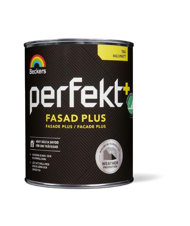 Fasadfärg perfekt fasad plus Svart 1l